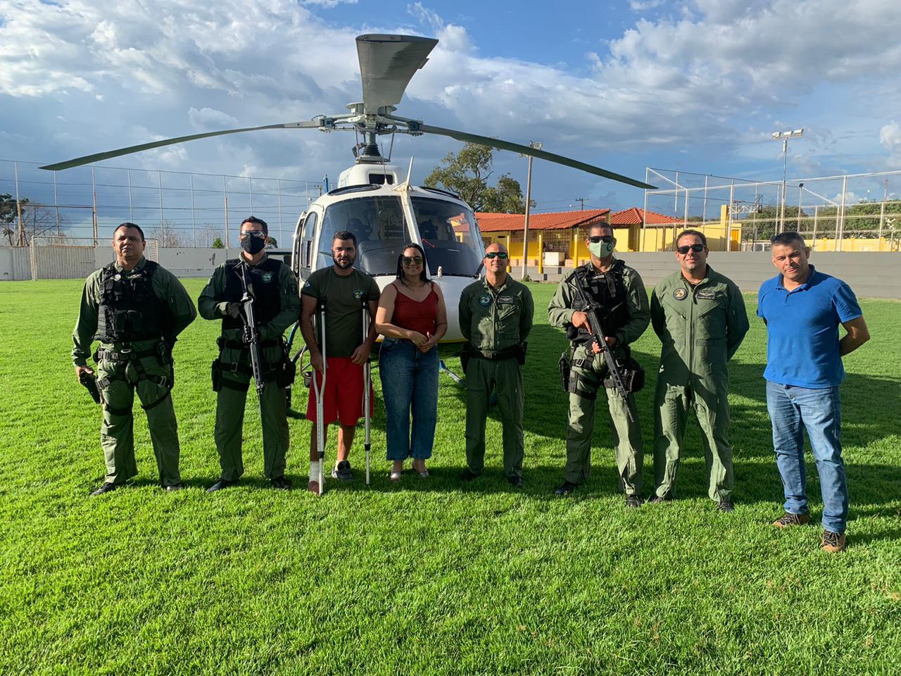 Patrulhamento aéreo faz visita no Sindicato dos Policiais Civis de MT