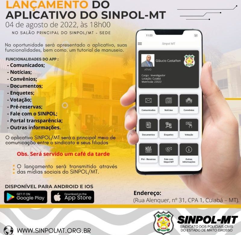 Aplicativo do Sinpol irá facilitar comunicação com filiados