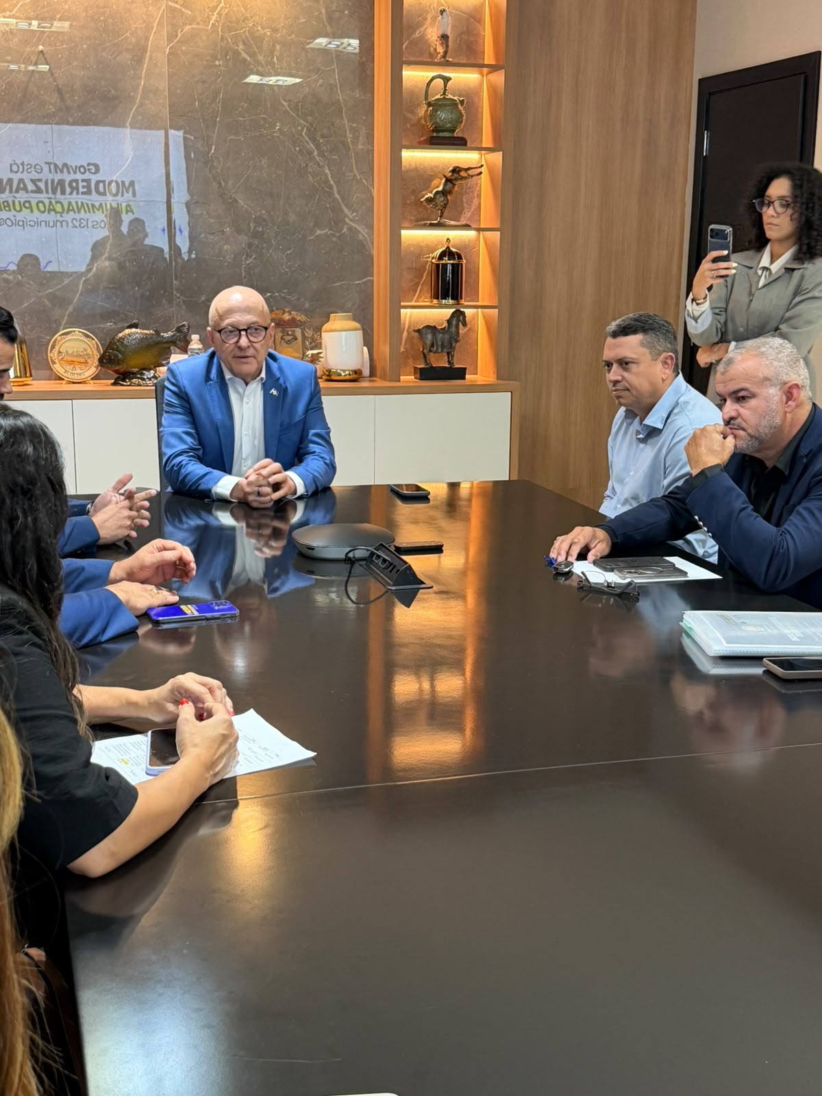 SINPOL-MT participa de reunião com governador Otaviano Pivetta para tratar da reestruturação dos cargos de base da PJC